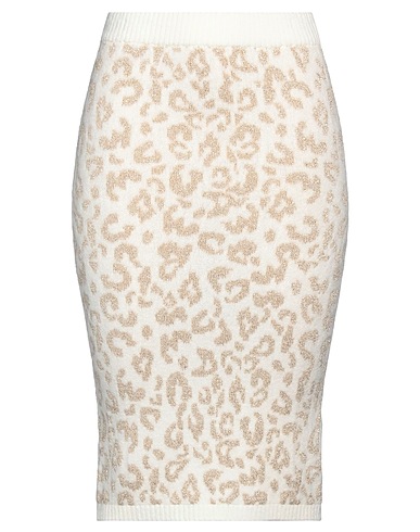 NO SECRETS Gonna midi Panna 50% Acrilico, 24% Fibre tessili, 10% Viscosa, 8% Lana, 8% Metallo