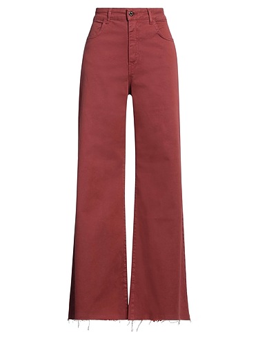 SOALLURE Casual trouser Brick red 98% Cotton, 2% Elastane
