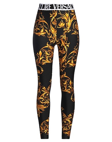VERSACE JEANS COUTURE Leggings Black 80% Polyamide, 20% Elastane