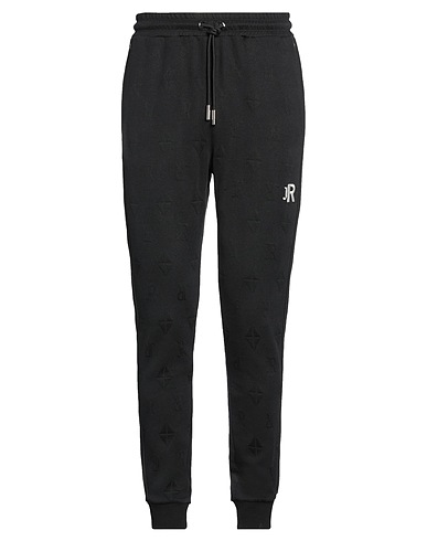 JOHN RICHMOND Casual trouser Black 60% Polyester, 40% Cotton
