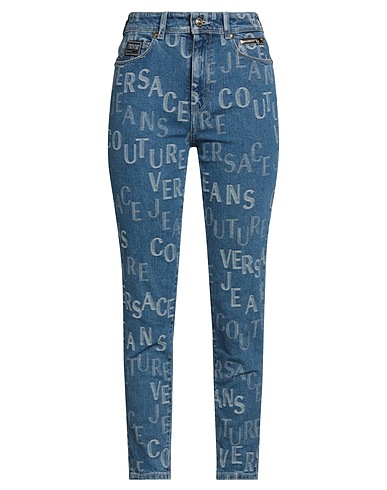 VERSACE JEANS COUTURE Denim pants Blue 97% Cotton, 3% Elastane