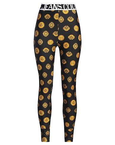 VERSACE JEANS COUTURE Leggings Black 80% Polyamide, 20% Elastane