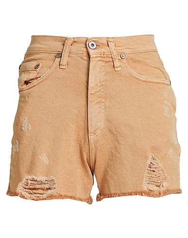PLEASE Denim shorts Camel 98% Cotton, 2% Elastane