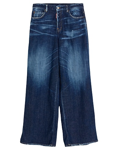 DSQUARED2 Denim pants 93% Cotton, 4% Polyester, 3% Elastane, Calfskin
