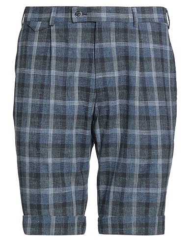 ABSEITS Shorts & Bermuda Blu navy 49% Lana Vergine, 40% Cotone, 10% Lino, 1% Elastan