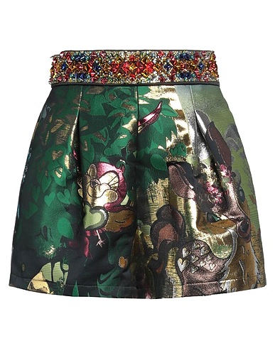 PHILIPP PLEIN Shorts & Bermuda COUTURE Dark green 65% Polyester, 35% Metallic fiber, Cotton, Elastane