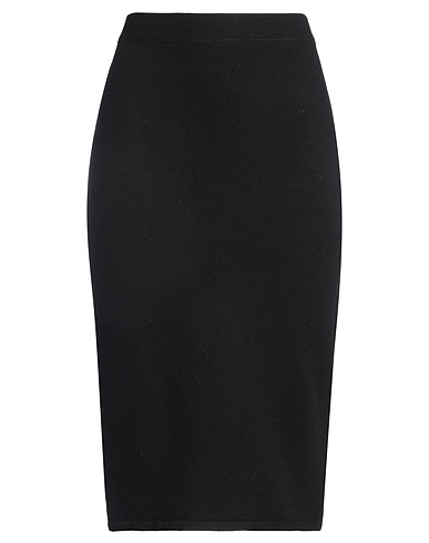 ICONA by KAOS Midi skirt Black 35% Polyamide, 31% Viscose, 30% Wool, 4% Cashmere