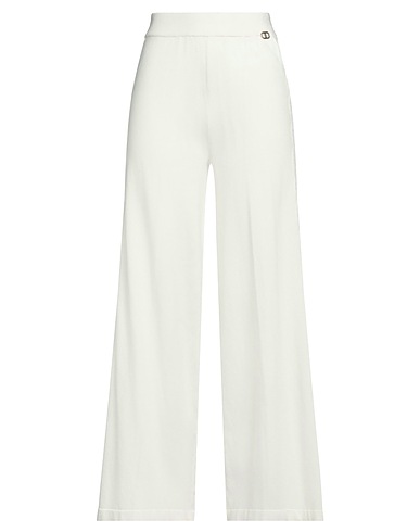 TWINSET Casual trouser White 44% Viscose, 40% Polyamide, 13% Wool, 3% Elastane