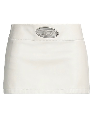 DIESEL Mini skirt Ivory 100% Lambskin