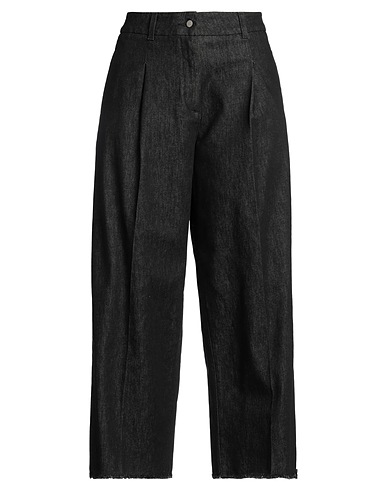 FABIANA FILIPPI Denim trousers Black 98% Cotton, 2% Elastane