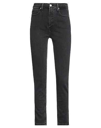 CALVIN KLEIN JEANS Denim trousers Black 92% Cotton, 6% Elastomultiester, 2% Elastane
