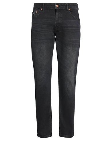 VERSACE JEANS COUTURE Denim trousers Black 99% Cotton, 1% Elastane