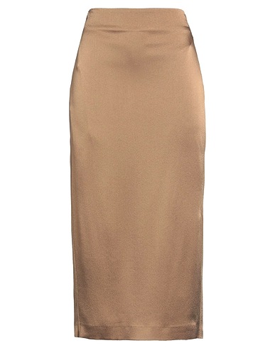 FABIANA FILIPPI Midi skirt Khaki 70% Acetate, 30% Viscose