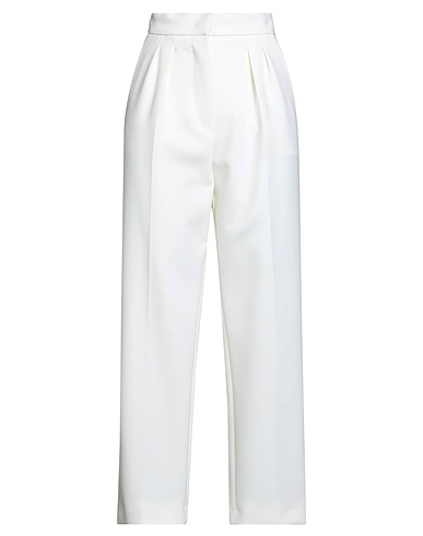 MAX MARA Casual trouser Cream 96% Virgin Wool, 4% Elastane