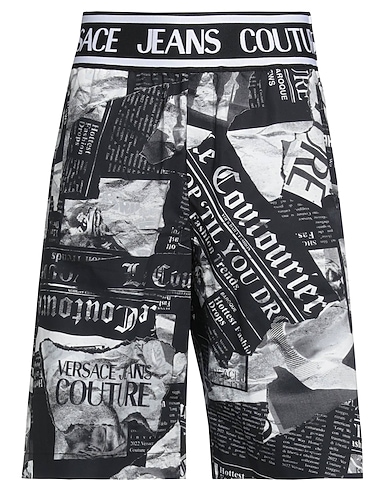 VERSACE JEANS COUTURE Shorts & Bermuda Black 100% Cotton