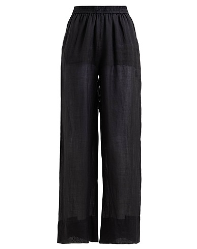 FISICO Casual trouser Black 100% Ramie