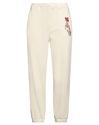 LOVE MOSCHINO Pantalone Avorio 100% Cotone