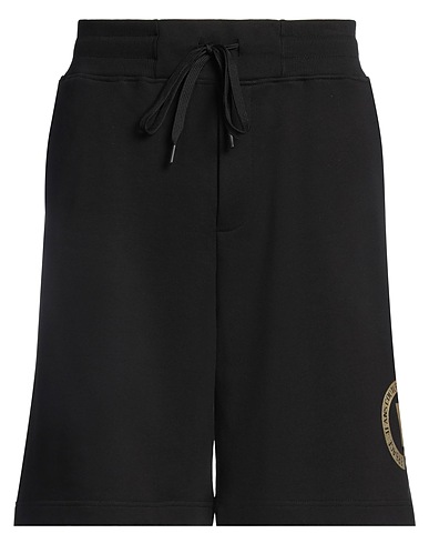 VERSACE JEANS COUTURE Shorts & Bermuda Black 100% Cotton, Elastane