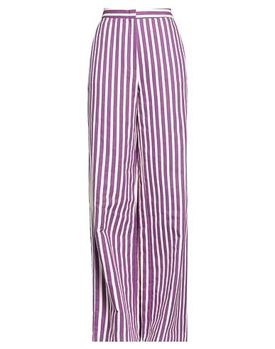 ELISABETTA FRANCHI Casual trouser Purple 100% Cotton