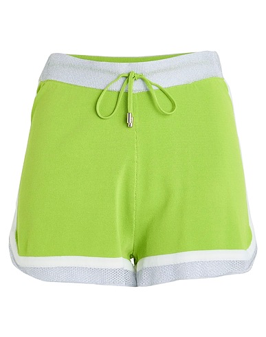 LIU •JO Shorts & Bermuda Lime green 80% Viscose, 20% Polyamide, Metallic Polyester