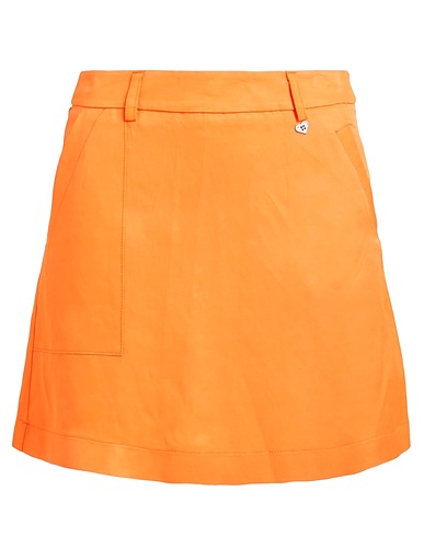 PLEASE Mini skirt Orange 77% Viscose, 23% Linen
