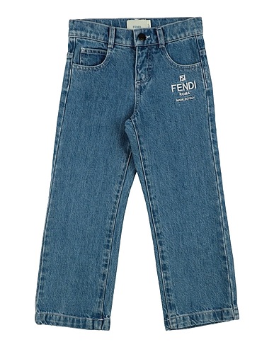 FENDI Denim pants KIDS Blue 100% Cotton, Polyester