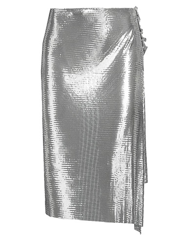 RABANNE Midi skirt Silver 100% Aluminium