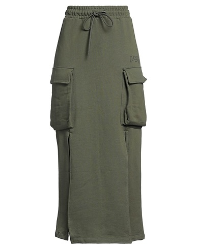 GAëLLE Paris Long skirt Military green 100% Cotton