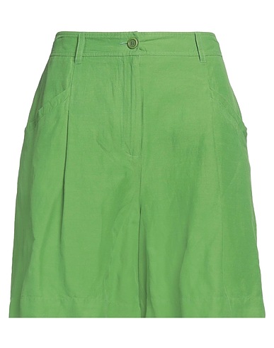 PENNYBLACK Shorts & Bermuda Verde 51% Viscosa, 33% Lino, 16% Cotone