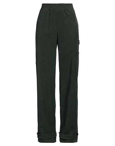 GAëLLE Paris Pantalone Verde scuro 97% Poliestere, 3% Elastan
