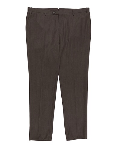 CORNELIANI Casual pants Dark brown 100% Wool
