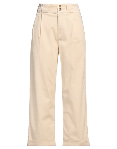 WOOLRICH Casual trouser Cream 97% Cotton, 3% Elastane