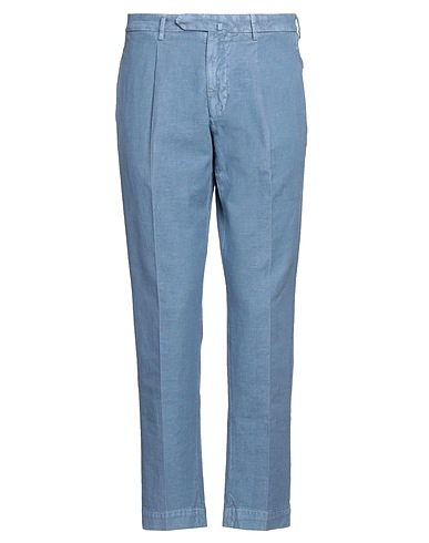 SANTANIELLO Pantalone Blu chiaro 69% Cotone, 31% Lino