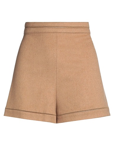 MAX MARA Shorts & Bermuda SFILATA Camel 100% Camel wool, Polyester