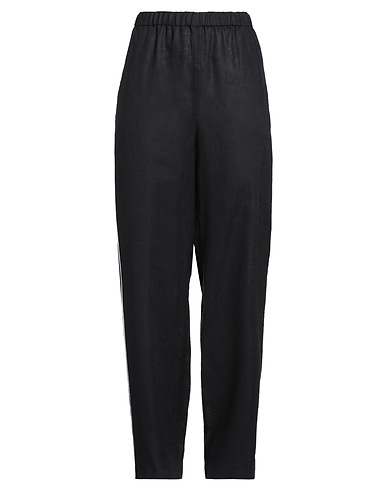 FABIANA FILIPPI Casual trouser Charcoal 100% Linen