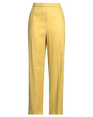FABIANA FILIPPI Casual pants Mustard 100% Linen