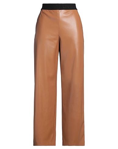 LIVIANA CONTI Casual trouser Brown 65% Polyester, 35% Polyurethane