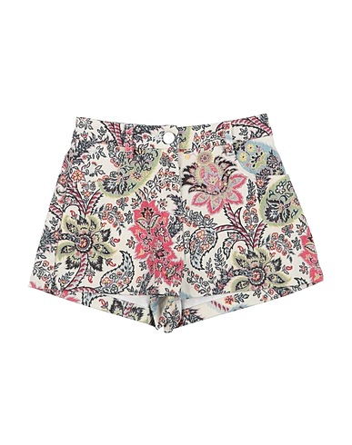 ETRO Shorts jeans Avorio 97% Cotone, 3% Elastan, Poliuretano, Poliestere