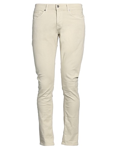 DONDUP Denim trousers Beige 66% Cotton, 32% Lyocell, 2% Elastane