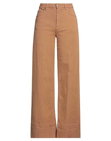 P.A.R.O.S.H. Casual trouser Brown 98% Cotton, 2% Elastane