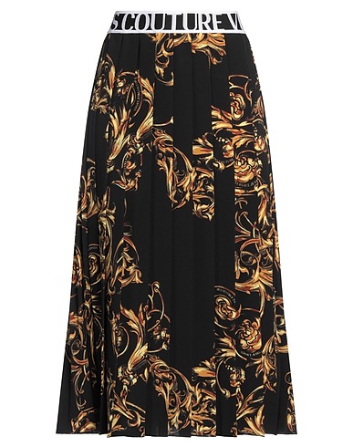 VERSACE JEANS COUTURE Midi skirt Black 100% Polyester