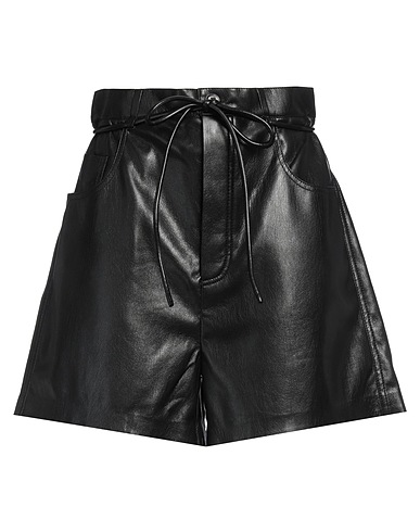 NANUSHKA Shorts & Bermuda Black 100% Polyester, Polyurethane