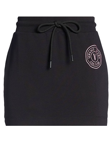 VERSACE JEANS COUTURE Mini skirt NERO 100% Cotton, Elastane