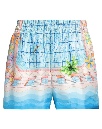 CASABLANCA Shorts & Bermuda Azzurro 100% Seta