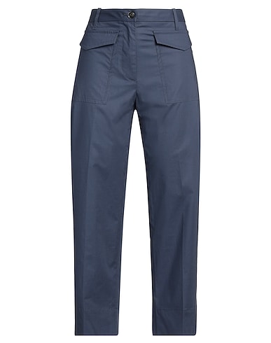 NINE IN THE MORNING Casual pants Navy 77% Cotton, 17% Silk, 6% Elastane