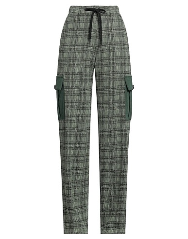 GAëLLE Paris Casual trouser Military green 78% Polyester, 14% Cotton, 5% Viscose, 2% Polyamide, 1% Metallic fiber