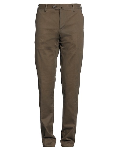 BAGNOLI Sartoria Napoli Casual pants Military green 98% Cotton, 2% Elastane