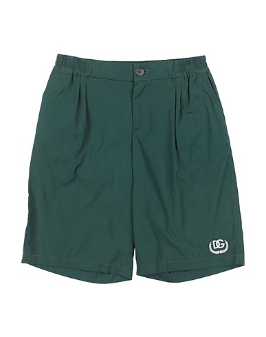 DOLCE&GABBANA Shorts & Bermuda Dark green 100% Cotton, Polyester
