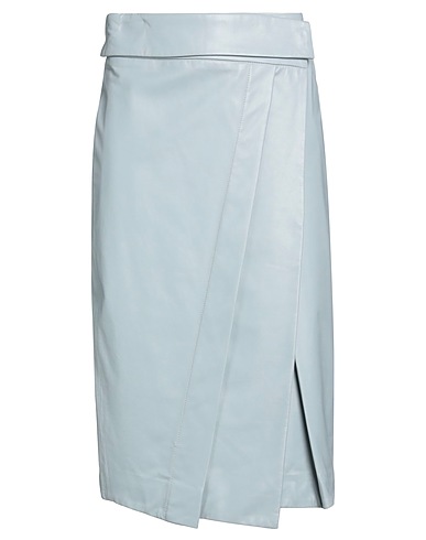 MOORER Midi skirt Light grey Leather