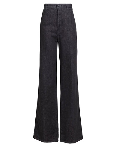 MAX MARA Denim pants Black 98% Cotton, 2% Elastane